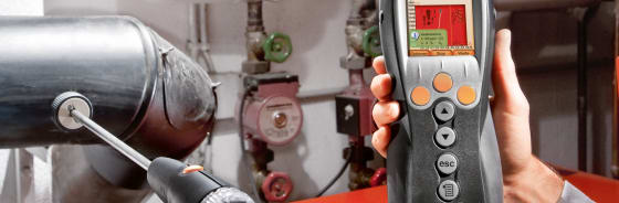 Abgasanalyse an Heizungsanlagen mit Testo Abgasmessgerät