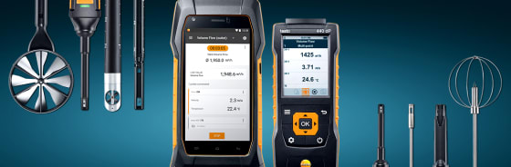 Universal air velocity & IAQ measuring instrument testo 400 and testo 440