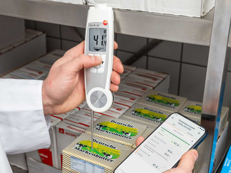 Temperature measurement in food