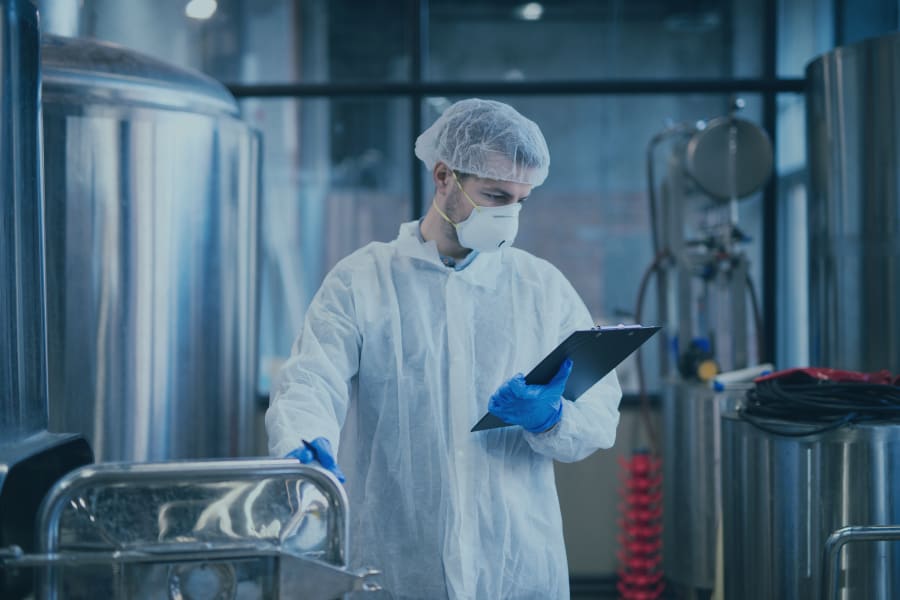 Quality inspection of an industrial plant