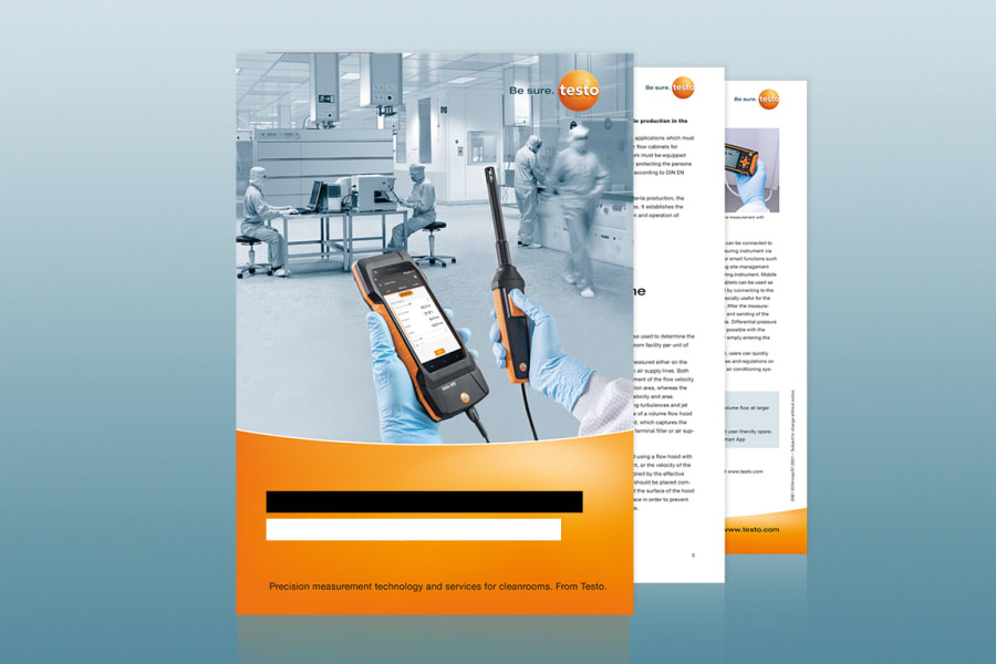 Brochure Measurement technology for cleanrooms