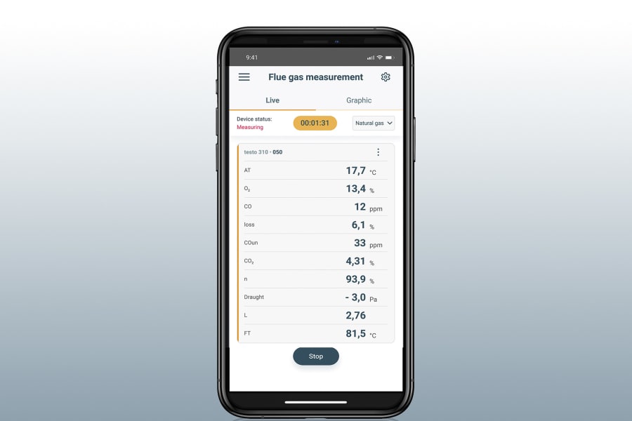 Analyseur de gaz de combustion testo 300 NEXT LEVEL et testo Smart App
