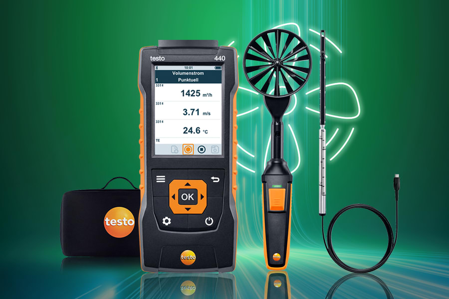 testo 440 Flow CombiSet 1 com Bluetooth