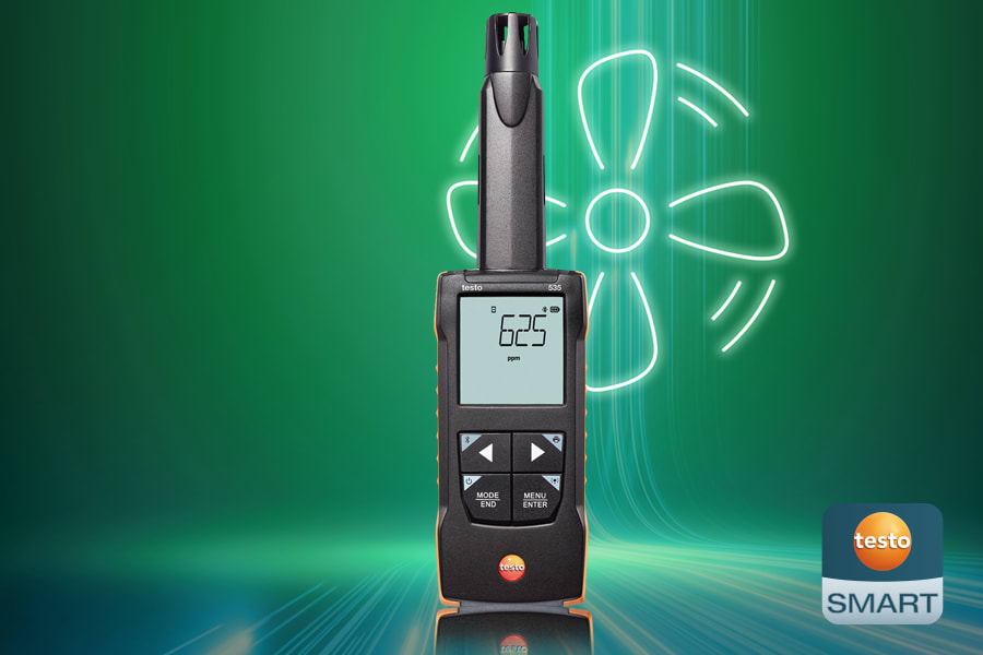 Instrumento de medição de CO2 testo 535