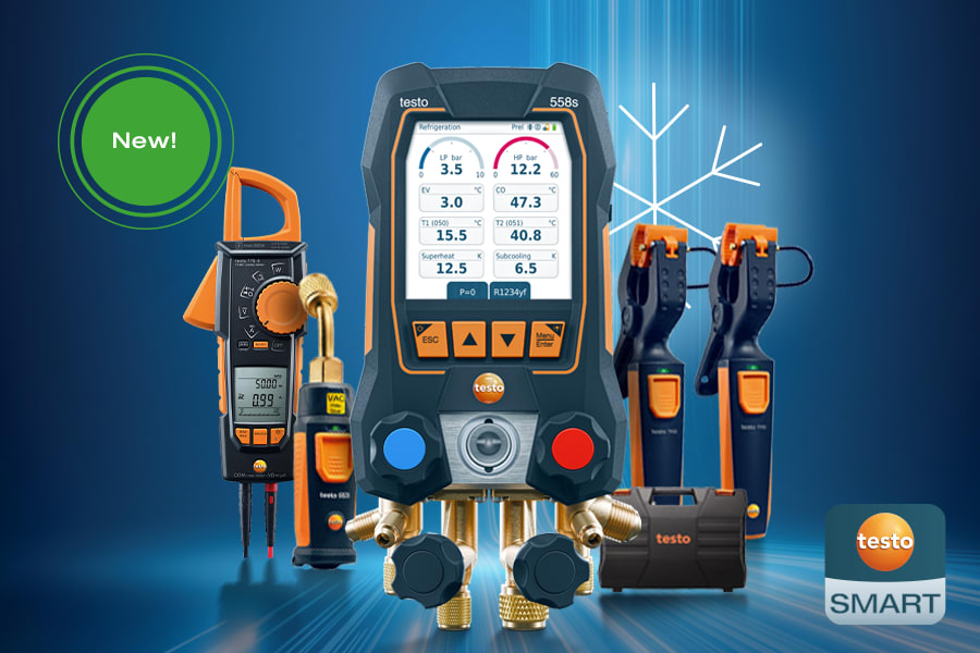 testo 558s Smart Vacuum Kit with clamp meter
