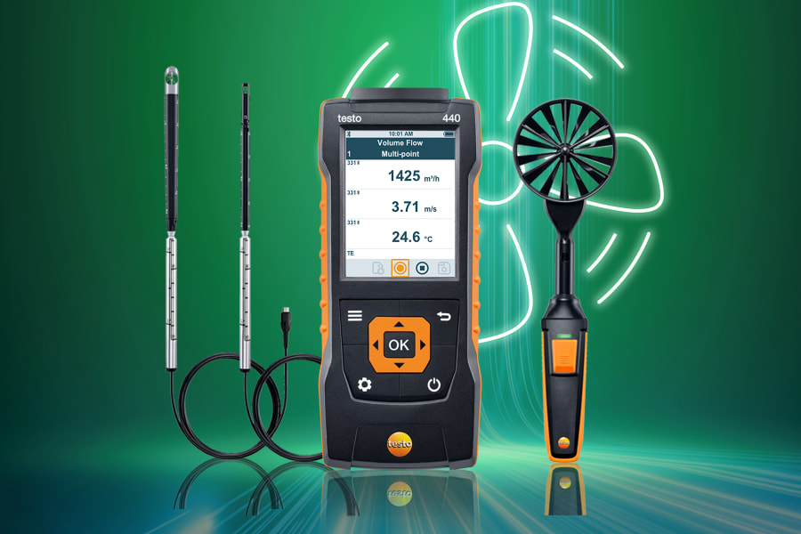 Instrumento de medición de climatización multifuncional testo 440