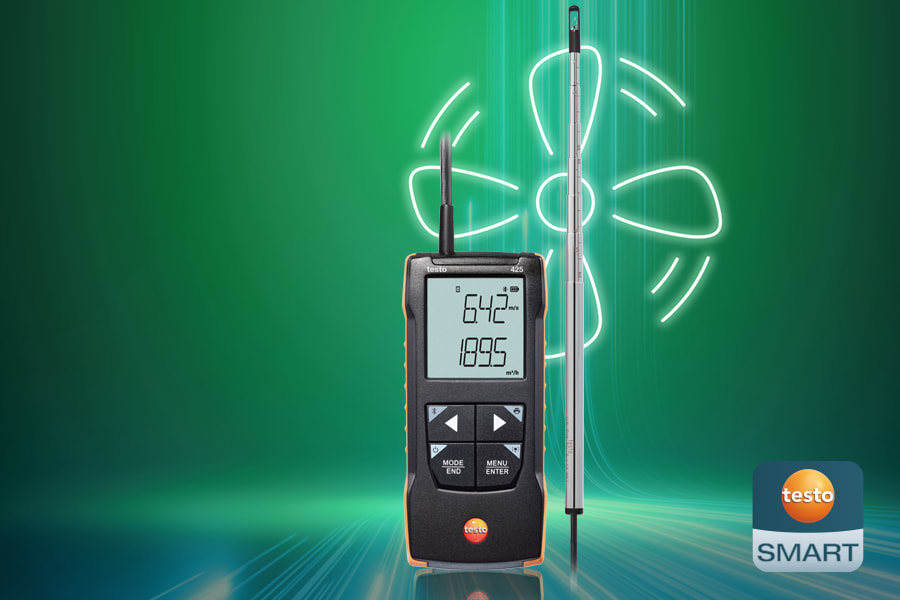 Hot wire anemometer testo 425
