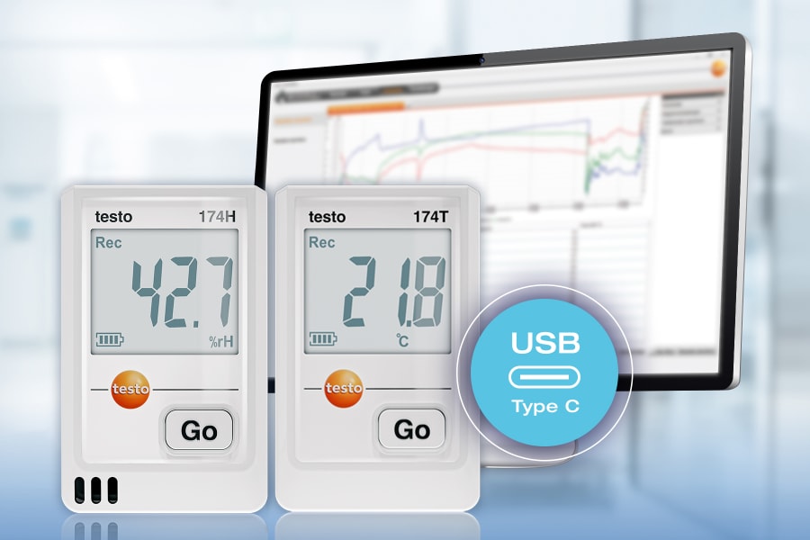 testo 174 T および testo 174 H USB