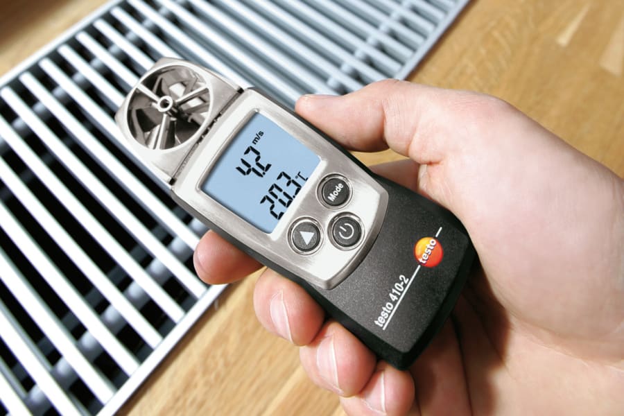 Kanaalmeting met een thermische anemometer