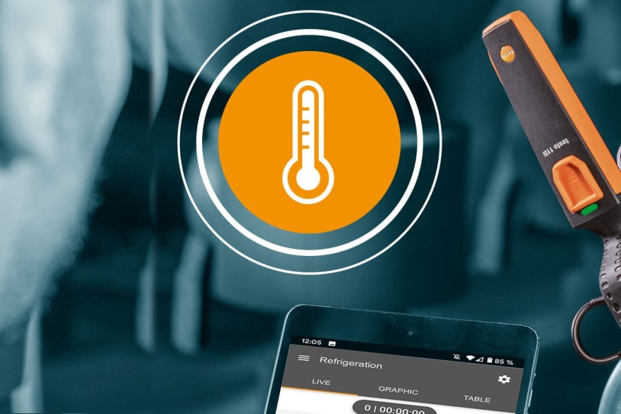Pomiar temperatury za pomocą SmartSond Testo