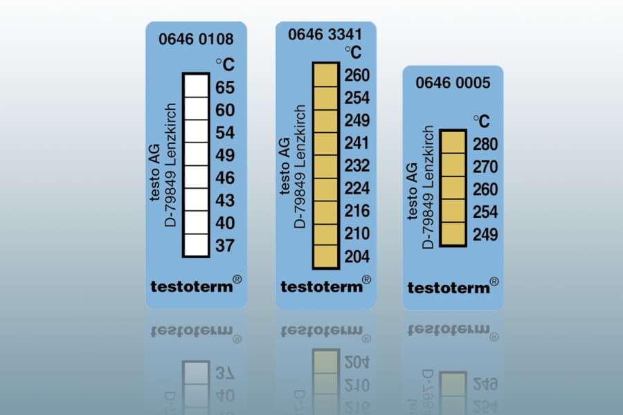 Bandelettes de mesure de la température de Testo