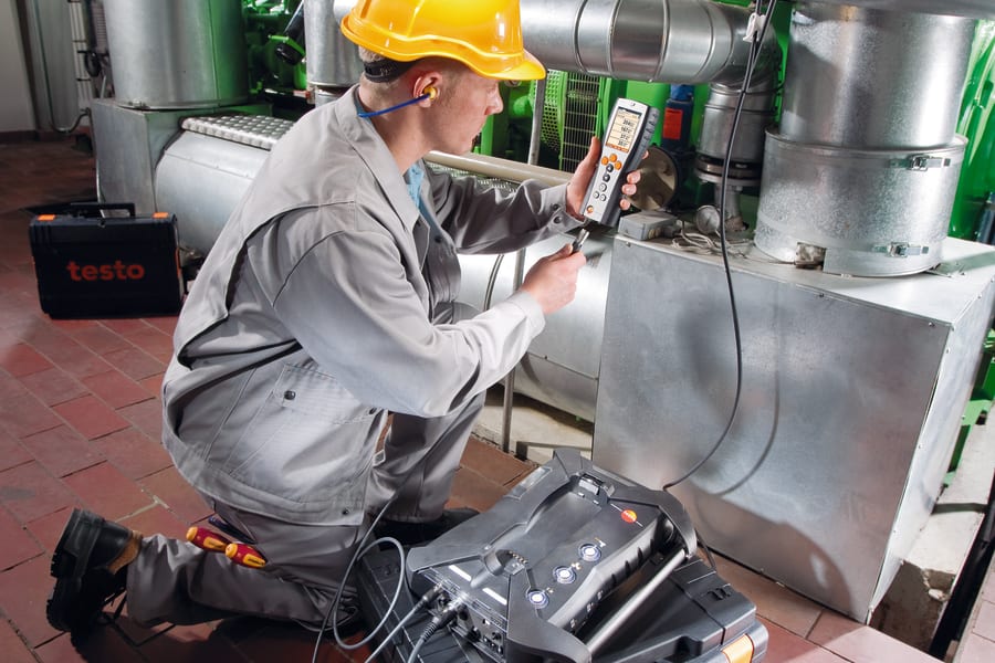 Emission measurement on combined heat and power plants