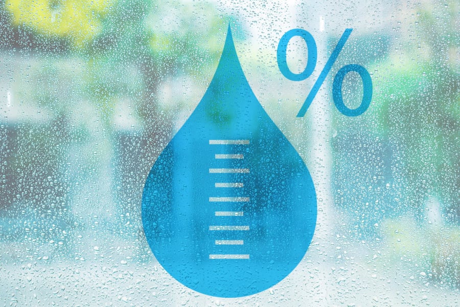 Air humidity in rooms