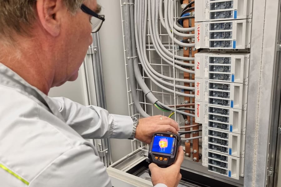 Termovisor testo 883 em teste