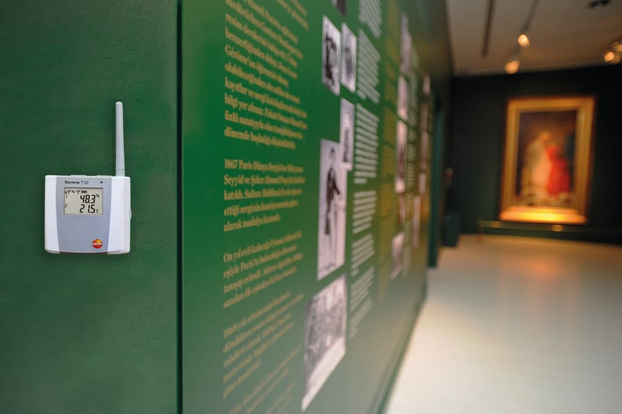 Temperature monitoring in a museum