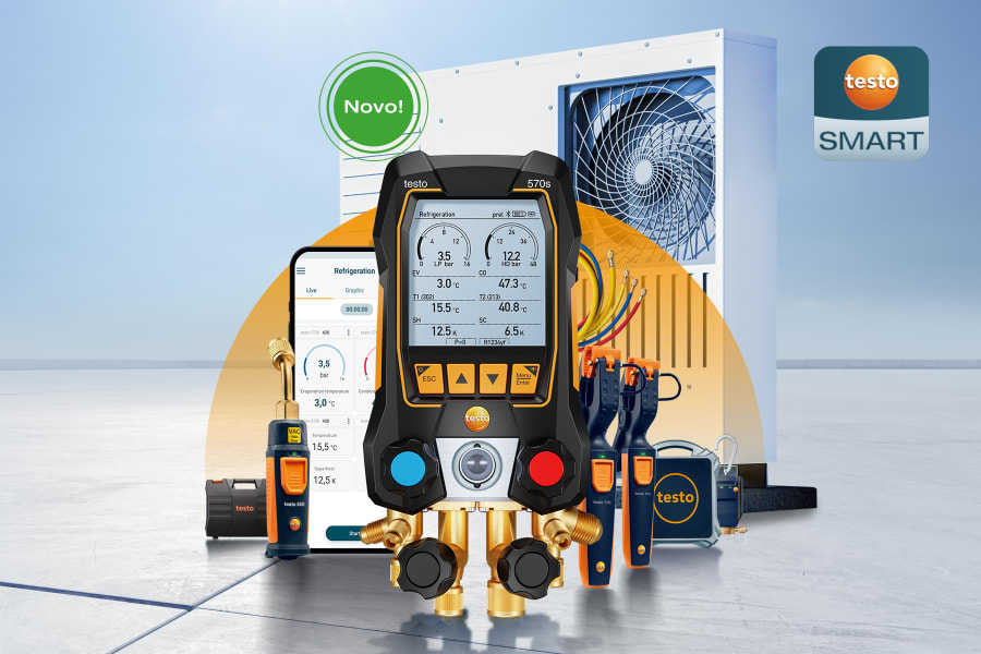 Conjunto de bomba de calor profissional testo 558s