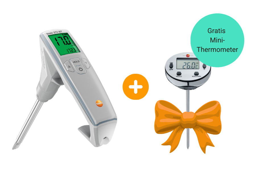 Frittieröl-Tester  testo 270  mit wasserdichten Mini-Thermometer