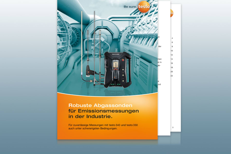 Testo Broschüre: Robuste Abgassonden