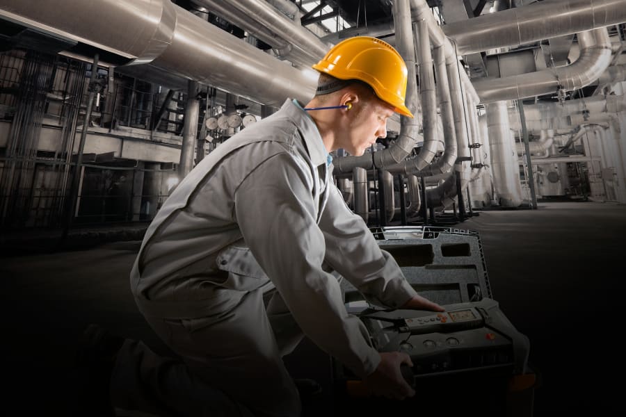 Preparadora de gases para analizador de emsiones testo