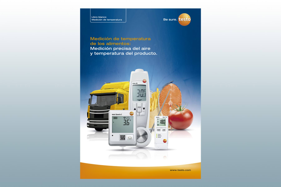 Libro blanco Testo sobre medición de temperatura en alimentos