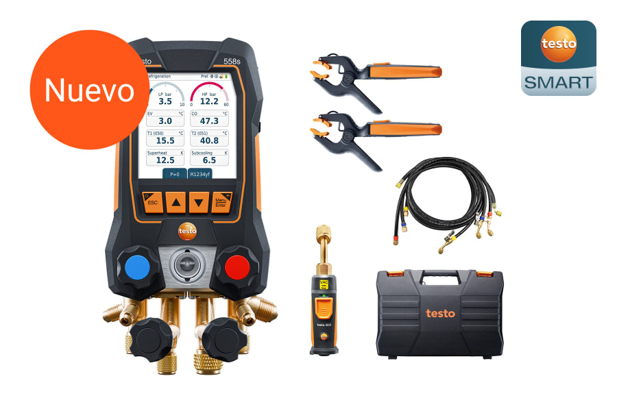 Set de vacío Smart testo 558s con mangueras de carga