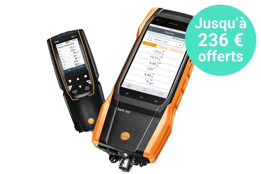 Analyseurs de gaz de combustion Testo