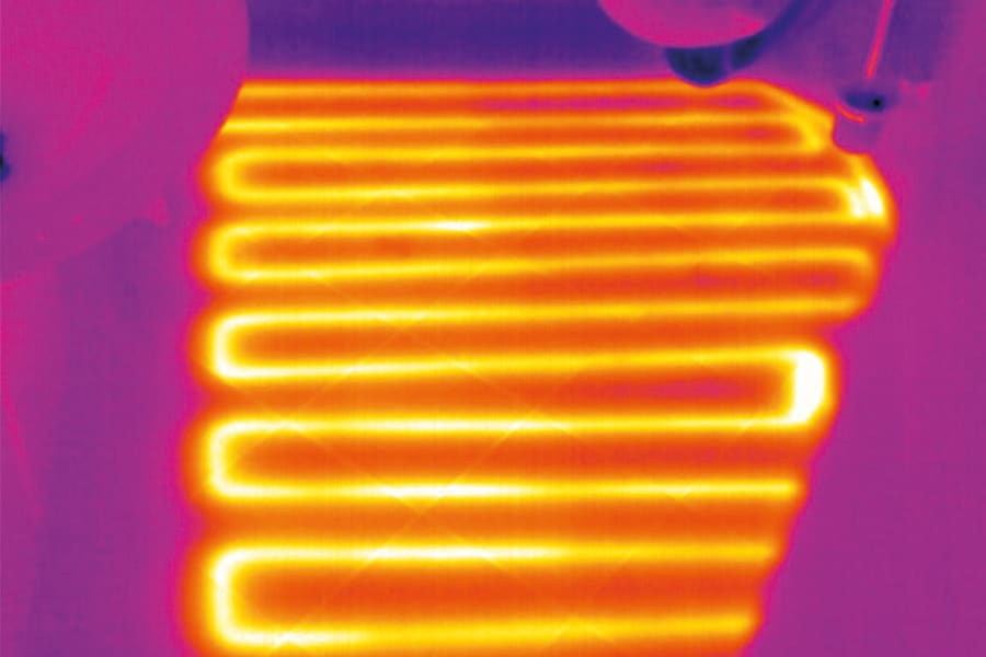 Thermal imager underfloor heating