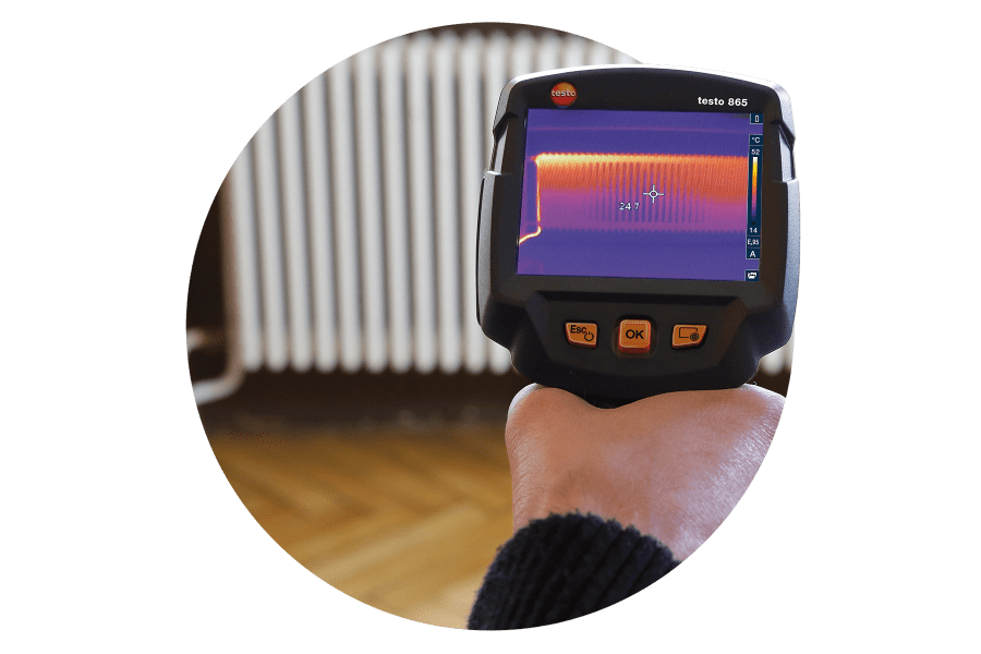 Leakage detection with testo thermal imager