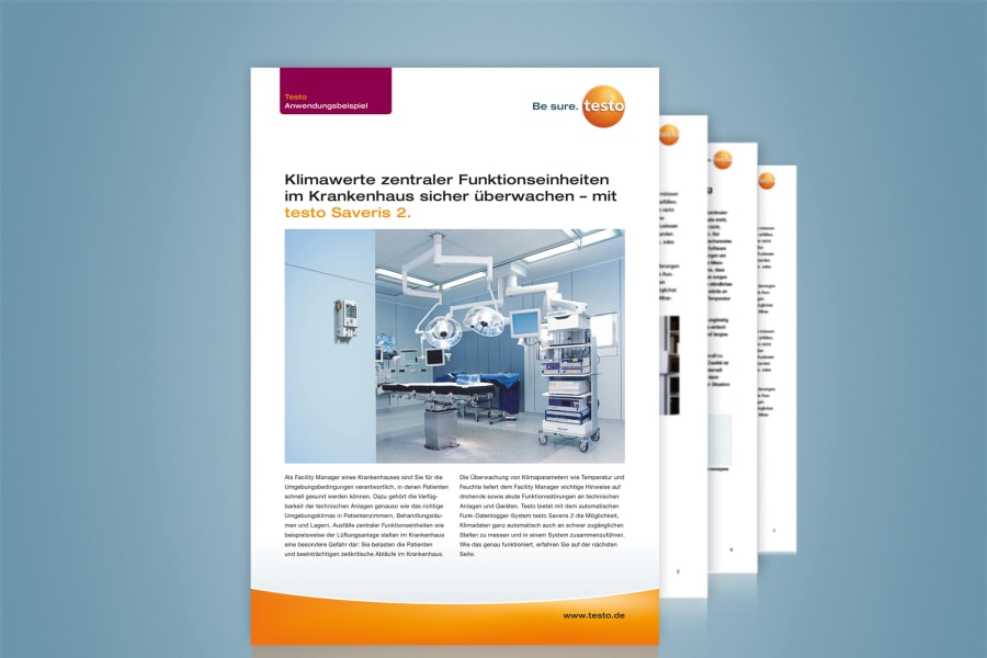 Anwendungsbeispiel: testo Saveris 2 im Krankenhaus