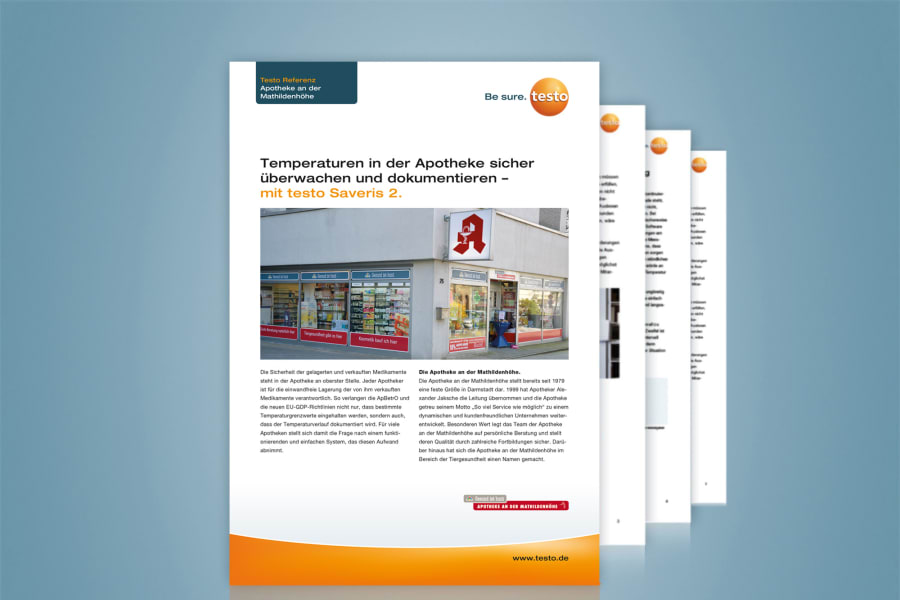 Testo Referenz testo Saveris 2 in der Apotheke