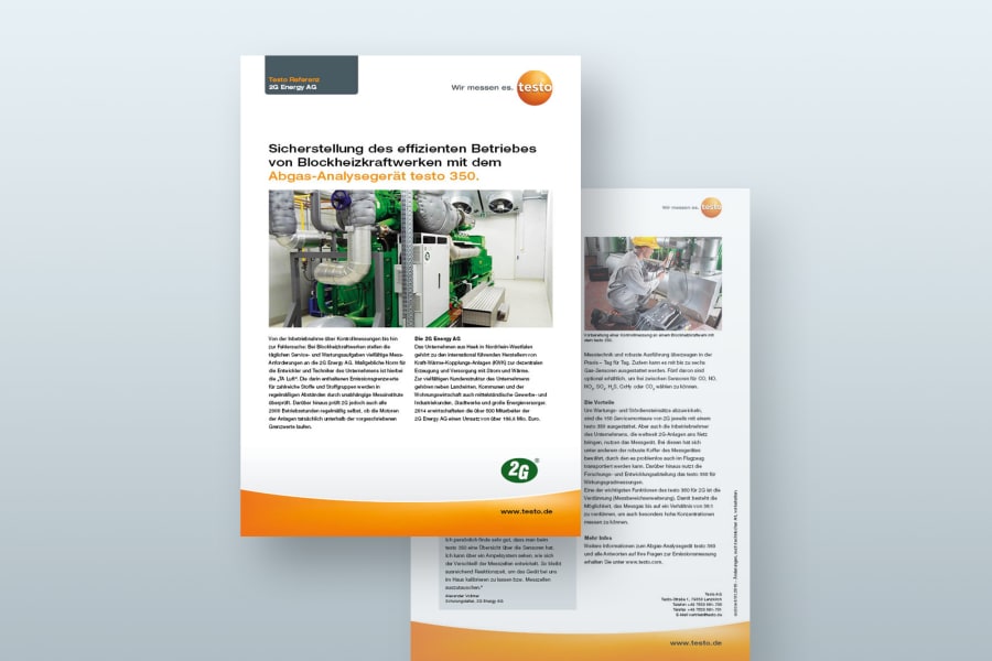 Referenzbericht testo 350: 2G Energy AG