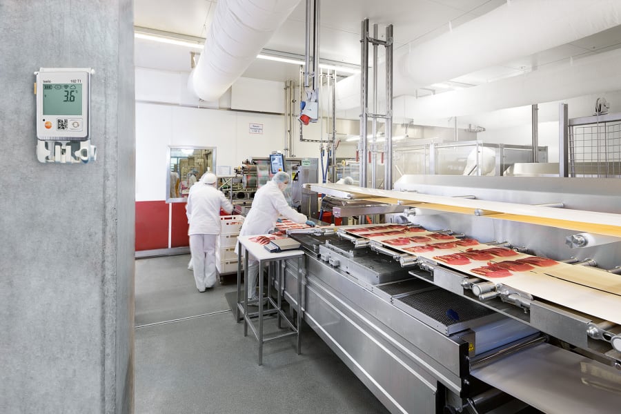 Monitorización de la temperatura y la humedad en la producción de alimentos