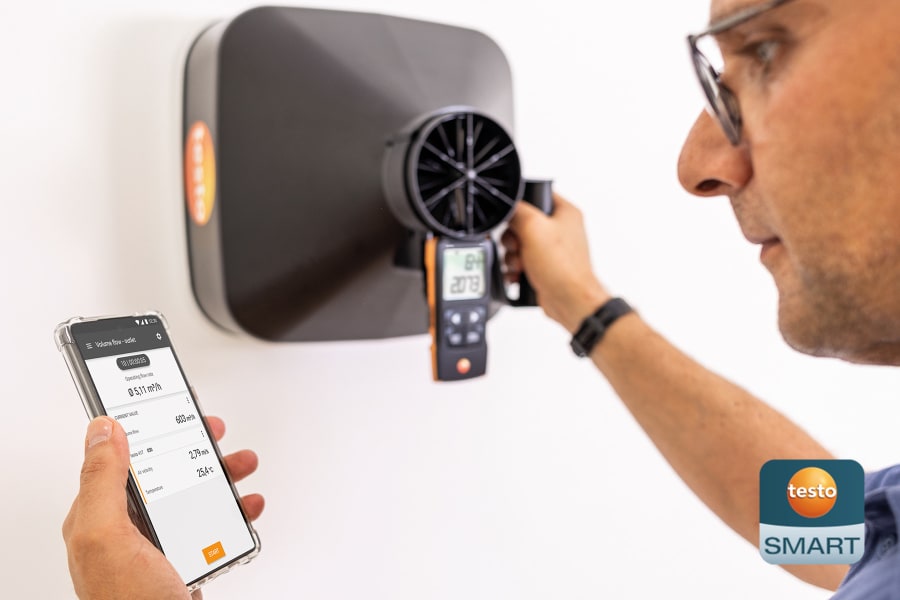 Flügelrad-Anemometer testo 417 Set 1