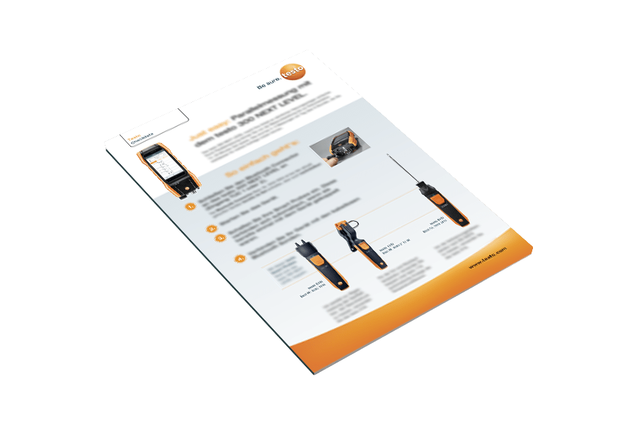 Testo checklist: Parallel measurement with the testo 300 NEXT LEVEL