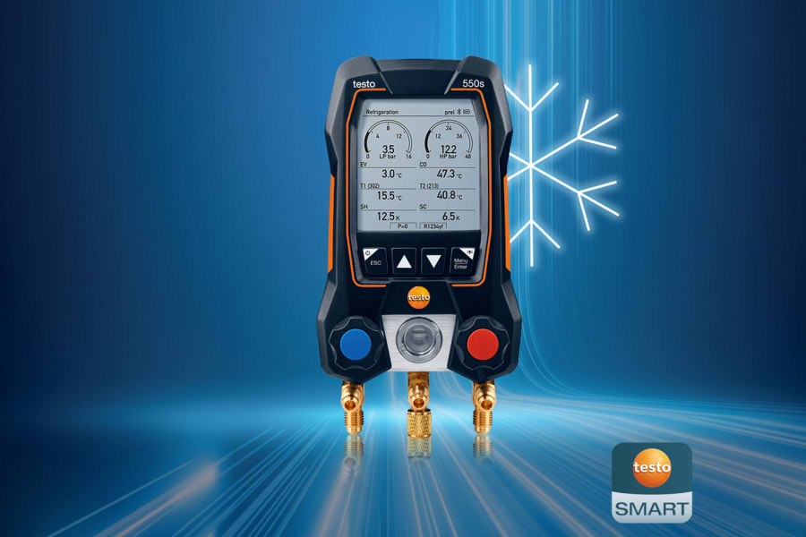 Auxílio digital de instalação testo 550s