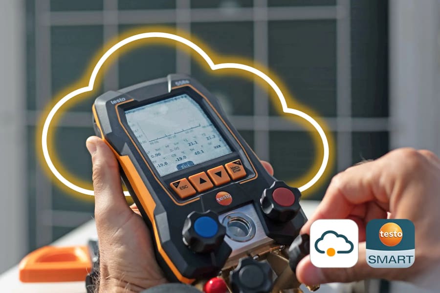 Auxílio digital de instalação testo 558s