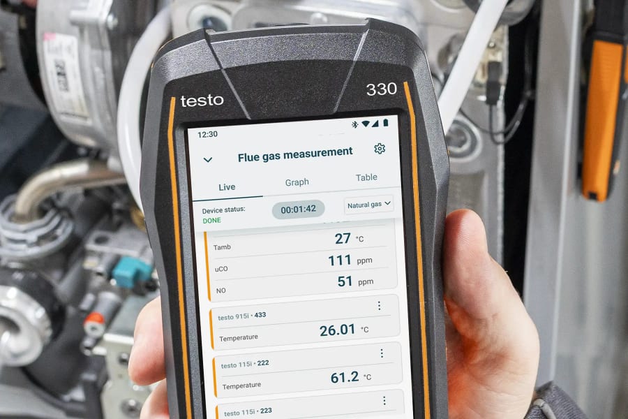 Testo flue gas sensors
