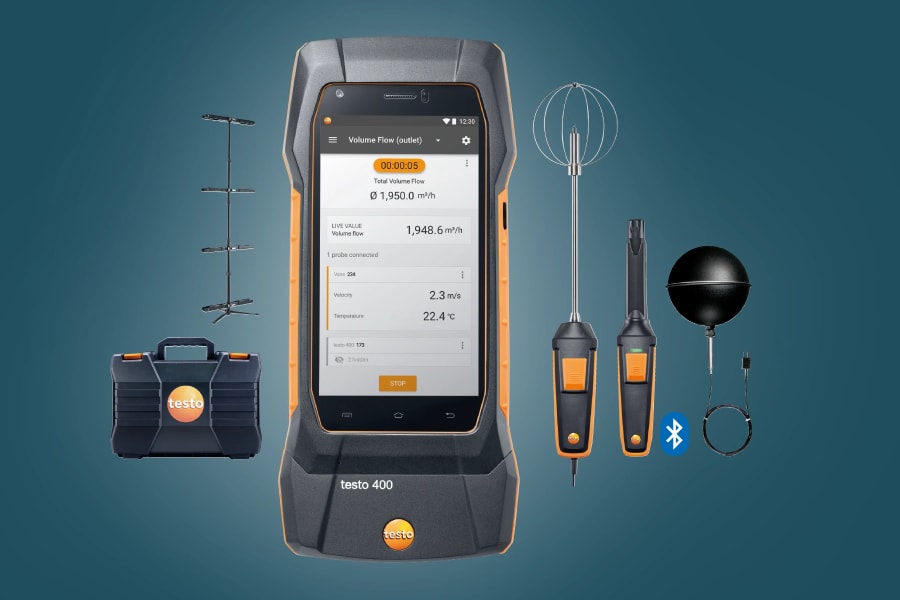 testo 400 kit for IAQ and comfort level measurement