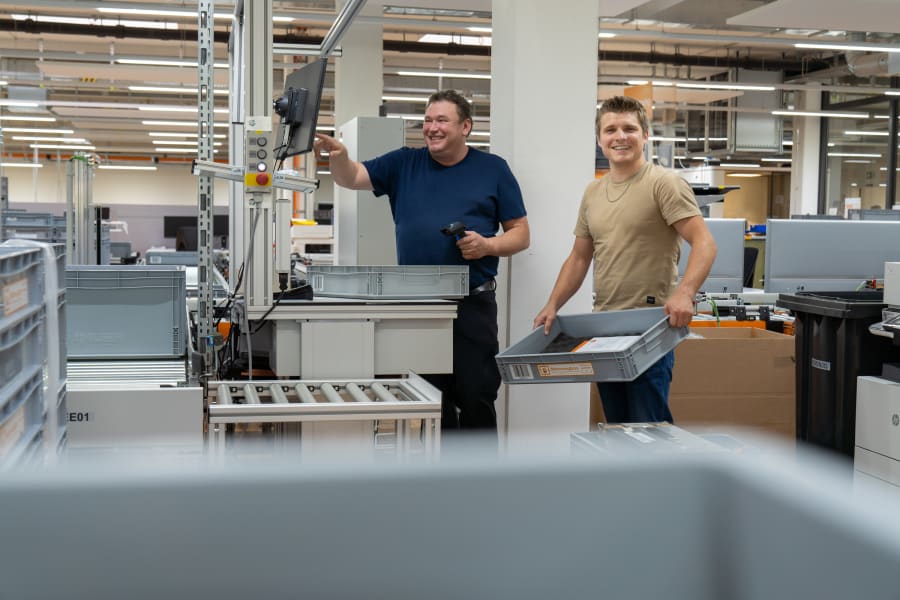 Die Mehrwegbox im Einsatz bei der Testo Industrial Services (TIS) in Kirchzarten. © TIS