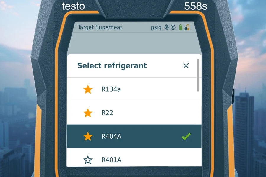 Écran tactile – Sélection de favoris