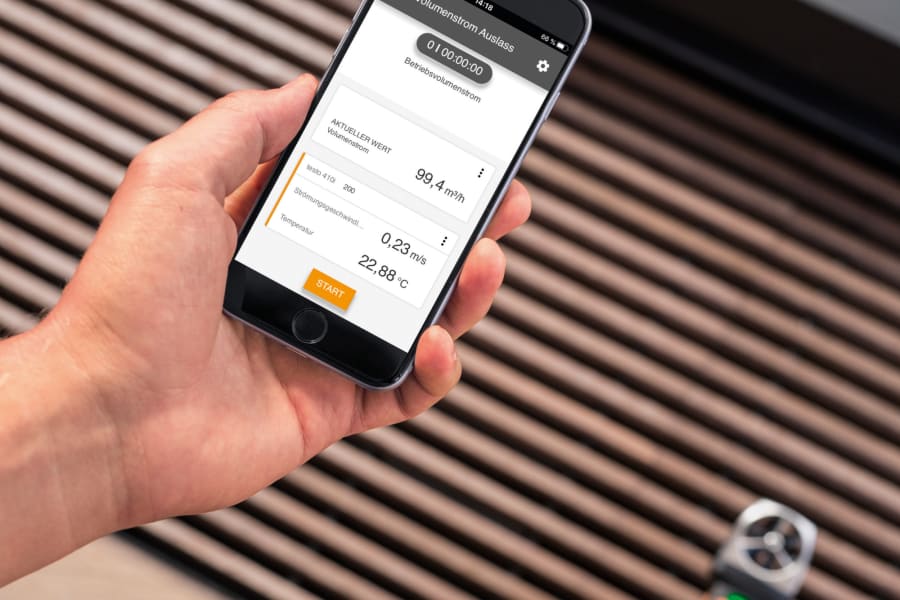 Anemometer in combinatie met smartphone
