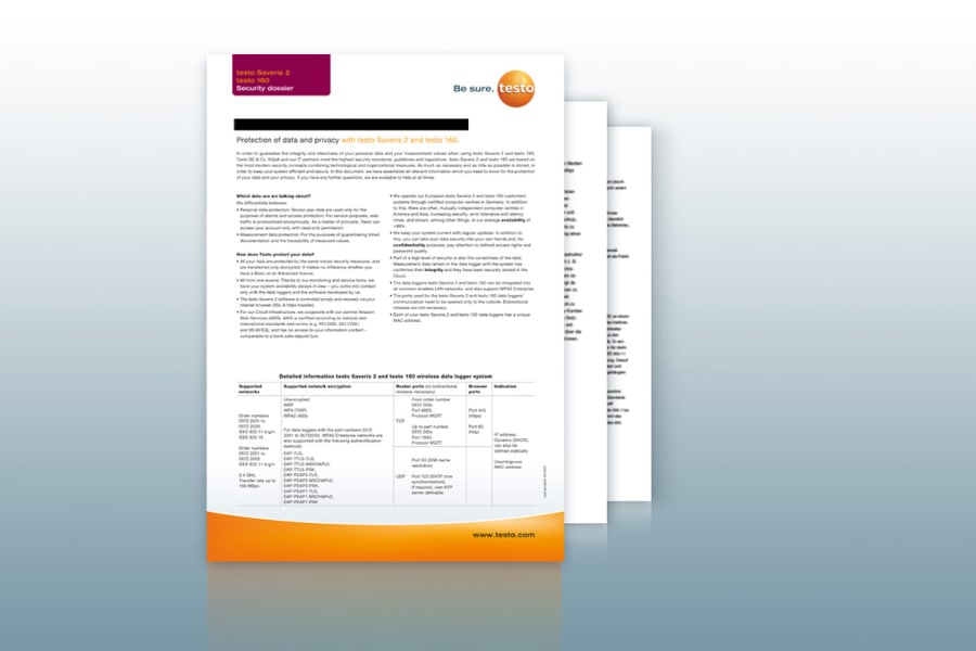 Security-Dossier testo Saveris 2