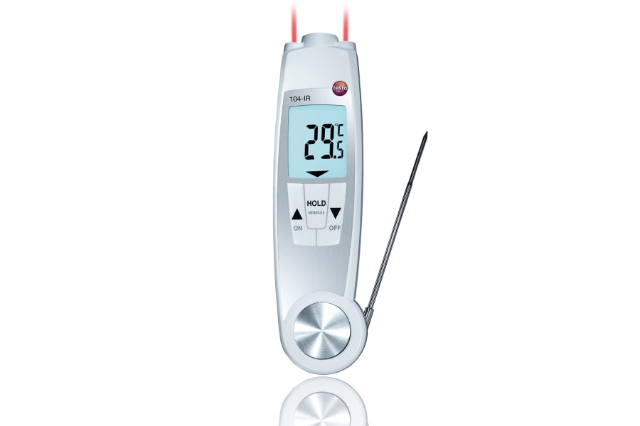 testo 104 IR gıda güvenliği termometresi, mal kabuldeki ölçümler için