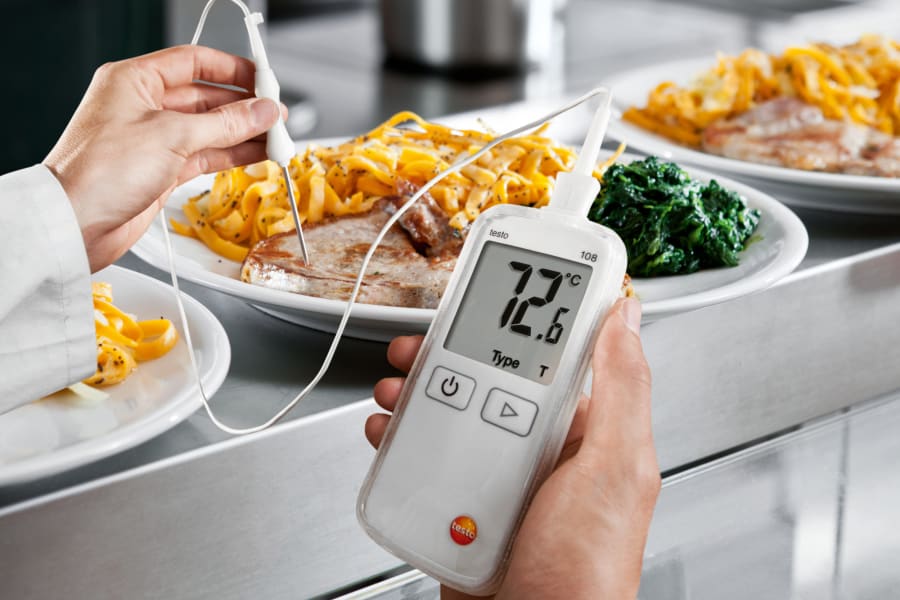 Penetration thermometer for food