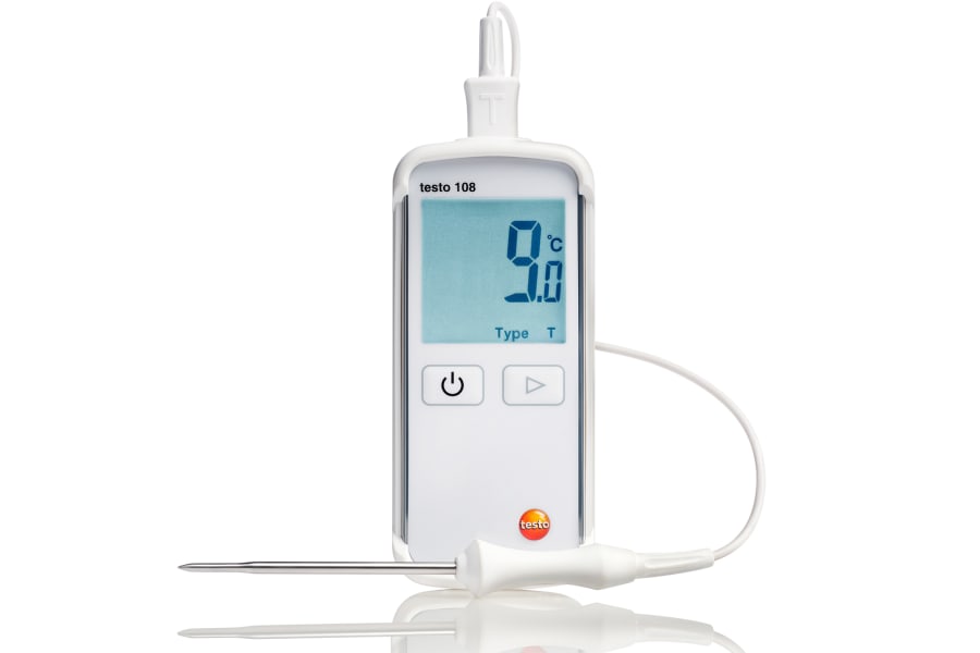testo 108 sıcaklık ölçüm cihazı, gıda hazırlama sırasında batırmalı ölçümler için