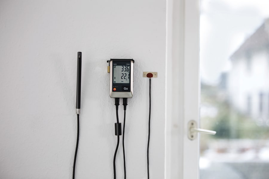 Langzeitmessung der Luftfeuchte mit testo Datenlogger