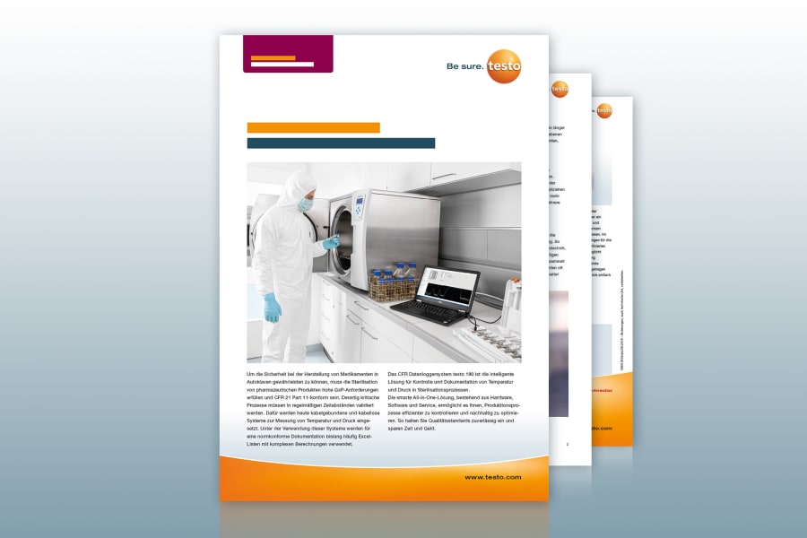 Exemplo de aplicação:
Esterilização