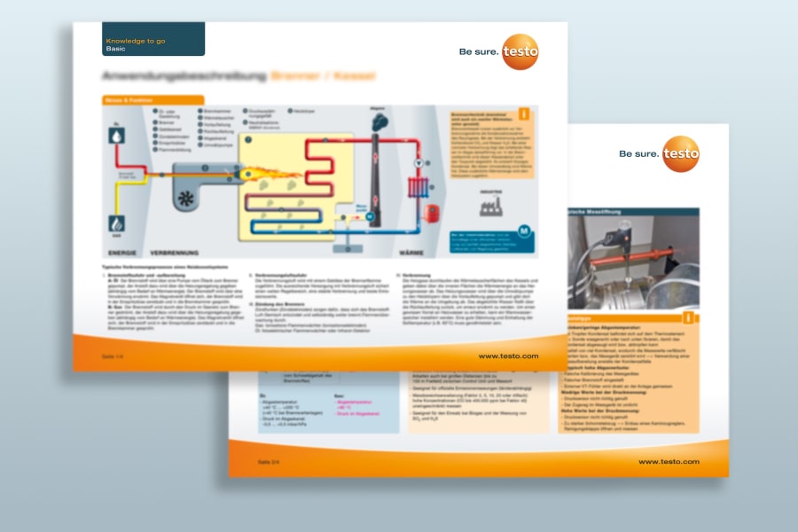 Skizze und Anwendungsbeschreibung: Brenner- und Kesselanlagen