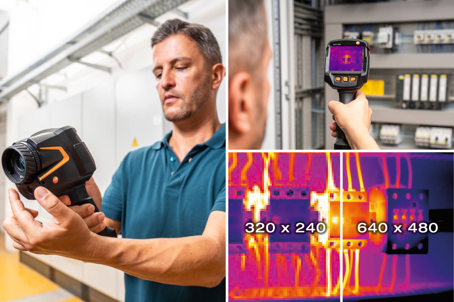 Termocamera testo 883 con alta risoluzione a infrarossi