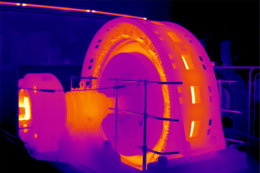 Imagen térmica de la generación de energía